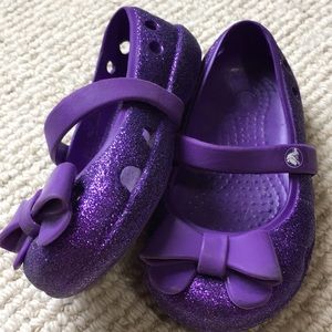 Sparkly Purple Crocs.  Barely worn!